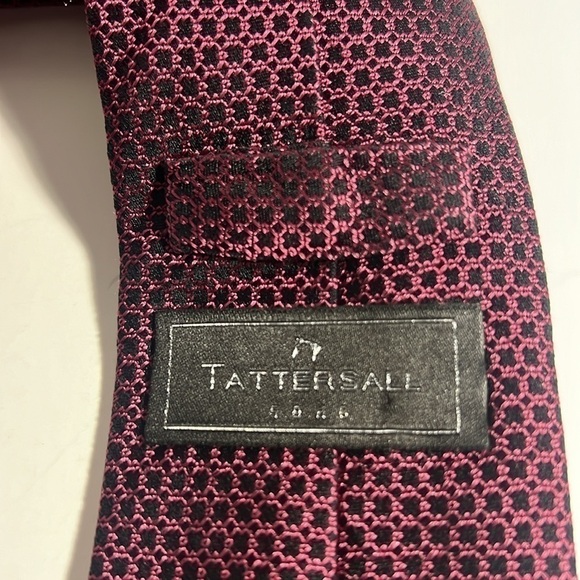 Tattersall royal fuchsia tie 100% silk - Picture 6 of 8